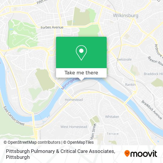 Pittsburgh Pulmonary & Critical Care Associates map