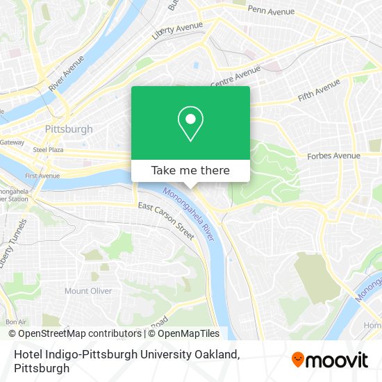 Hotel Indigo-Pittsburgh University Oakland map