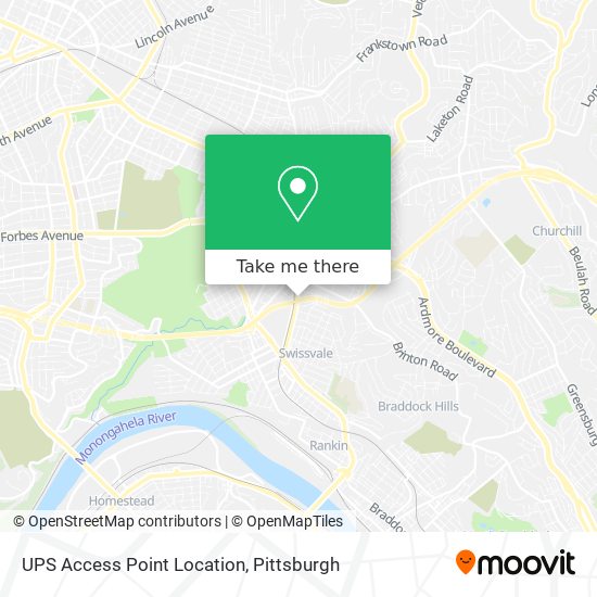 UPS Access Point Location map