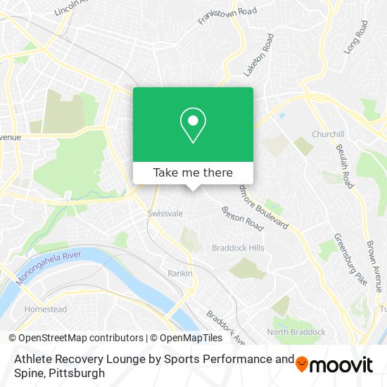 Mapa de Athlete Recovery Lounge by Sports Performance and Spine