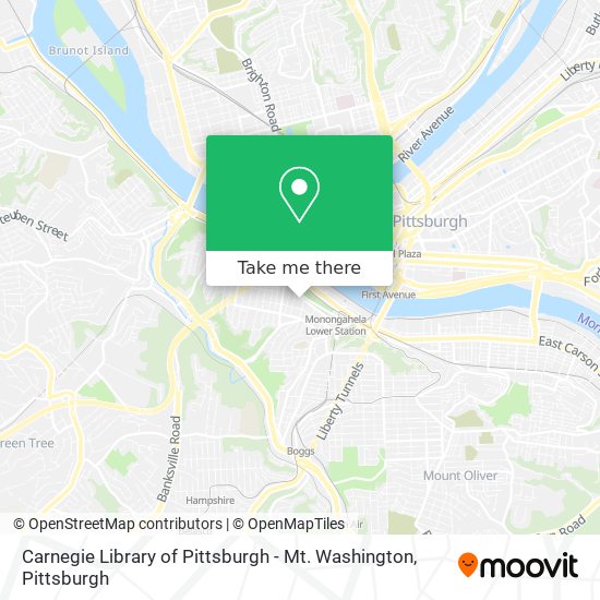Carnegie Library of Pittsburgh - Mt. Washington map