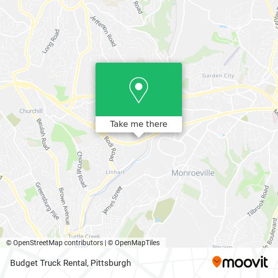 Budget Truck Rental map