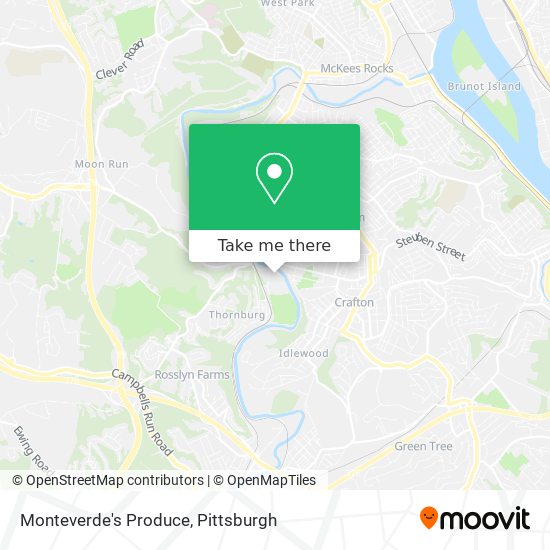Mapa de Monteverde's Produce