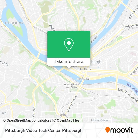 Mapa de Pittsburgh Video Tech Center