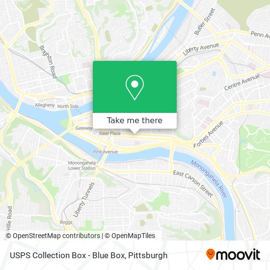 USPS Collection Box - Blue Box map