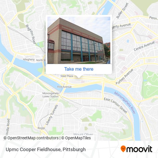 Mapa de Upmc Cooper Fieldhouse