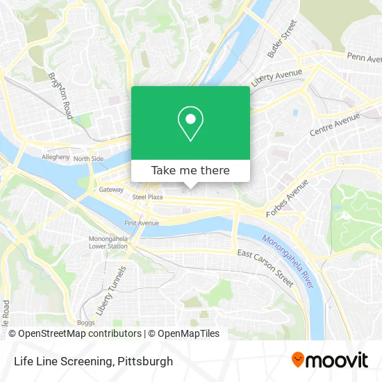 Life Line Screening map