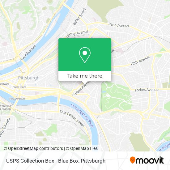 USPS Collection Box - Blue Box map