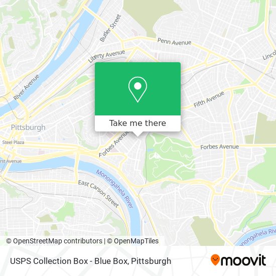 USPS Collection Box - Blue Box map