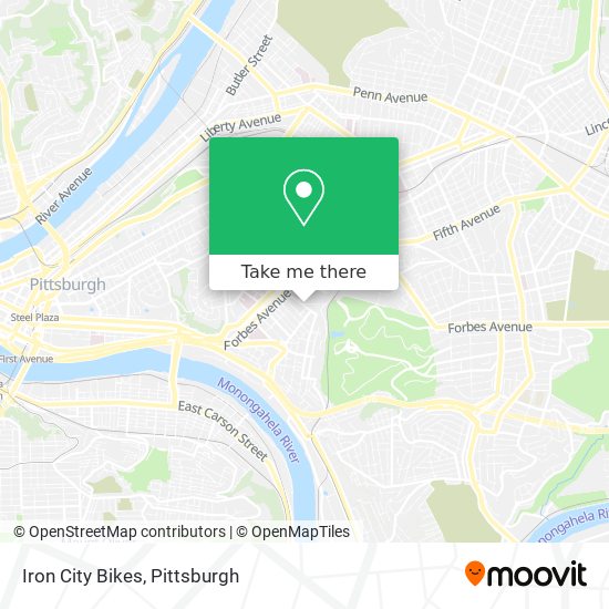 Iron City Bikes map