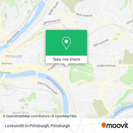 Locksmith In Pittsburgh map