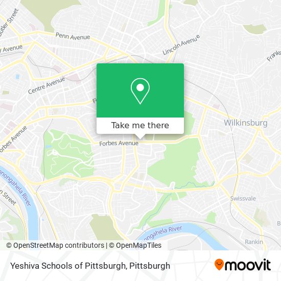 Yeshiva Schools of Pittsburgh map