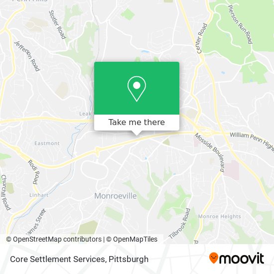 Core Settlement Services map