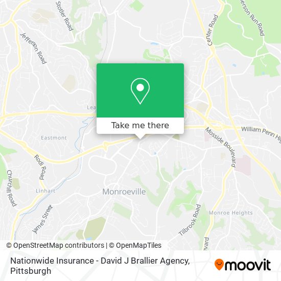 Mapa de Nationwide Insurance - David J Brallier Agency