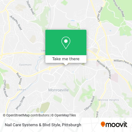 Nail Care Systems & Blvd Style map
