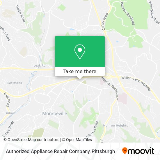 Authorized Appliance Repair Company map