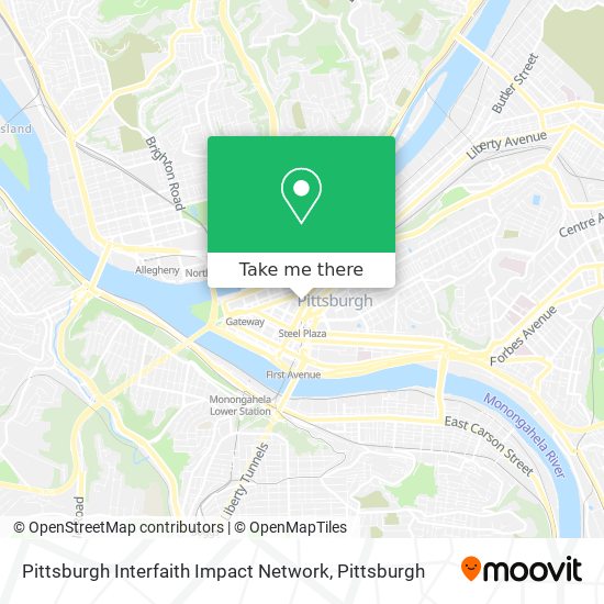 Pittsburgh Interfaith Impact Network map