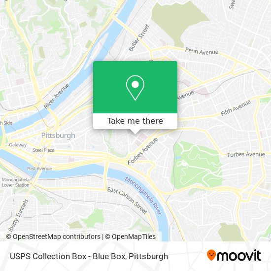 USPS Collection Box - Blue Box map