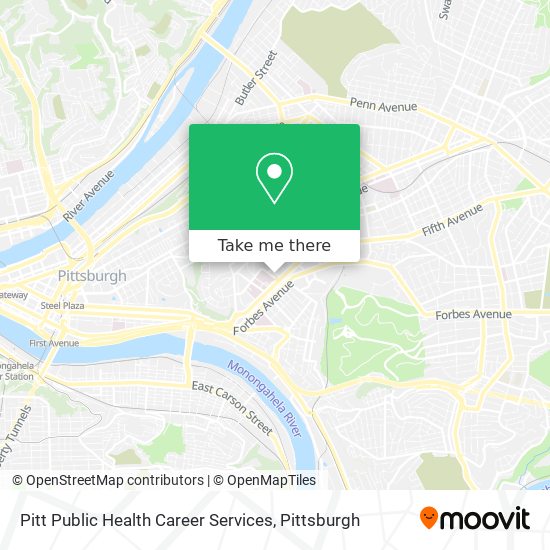 Pitt Public Health Career Services map