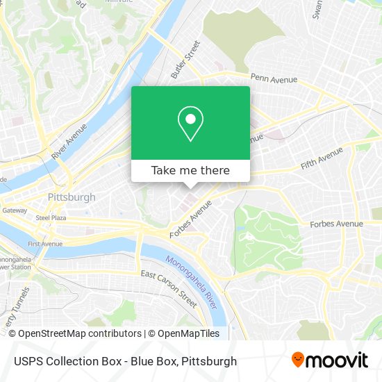 USPS Collection Box - Blue Box map