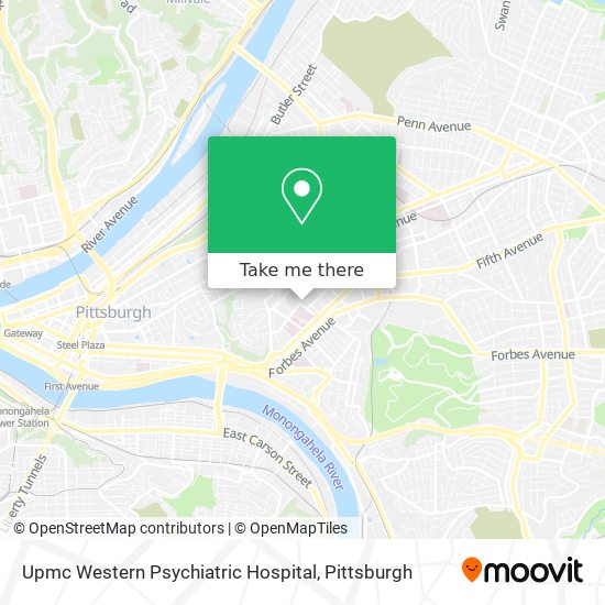 Upmc Western Psychiatric Hospital map