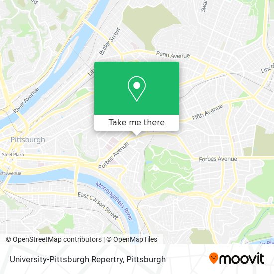 University-Pittsburgh Repertry map