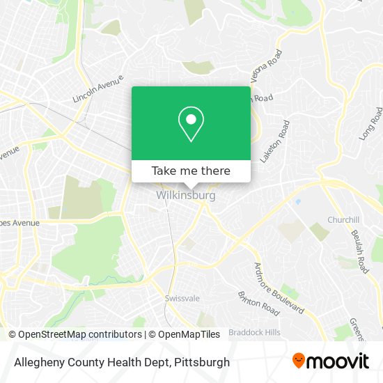 Mapa de Allegheny County Health Dept