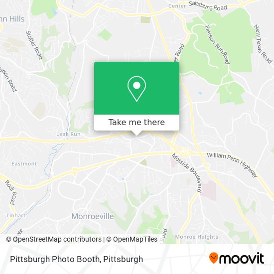 Pittsburgh Photo Booth map