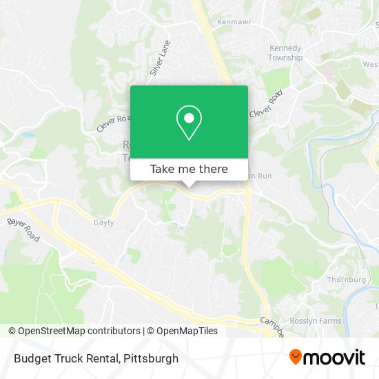 Budget Truck Rental map