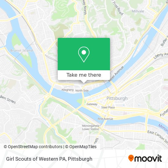 Girl Scouts of Western PA map