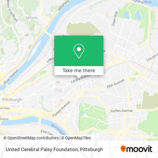 United Cerebral Palsy Foundation map