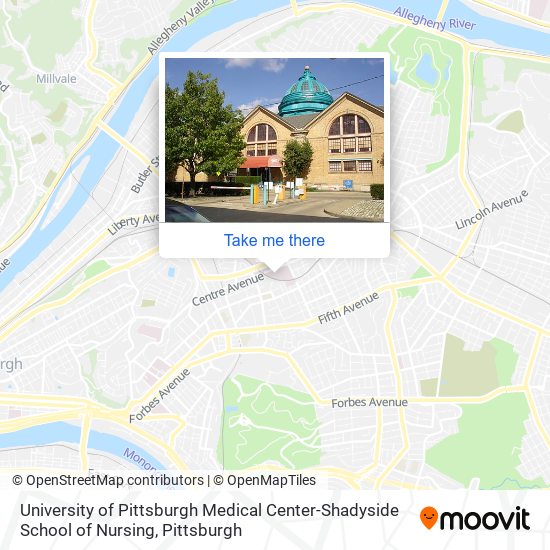 University of Pittsburgh Medical Center-Shadyside School of Nursing map