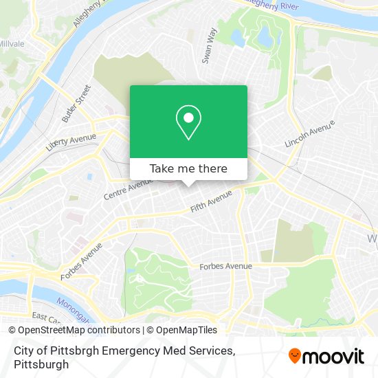 Mapa de City of Pittsbrgh Emergency Med Services