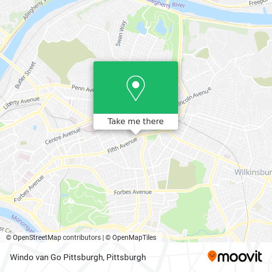 Windo van Go Pittsburgh map