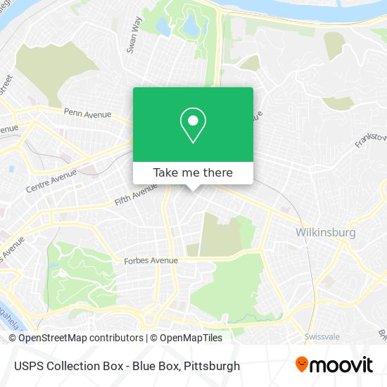 USPS Collection Box - Blue Box map