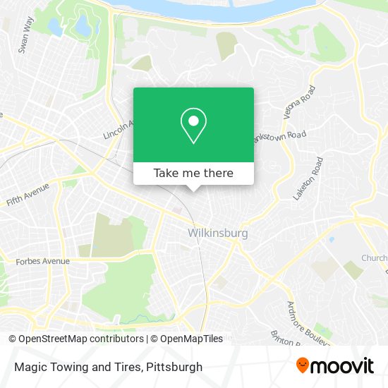 Mapa de Magic Towing and Tires