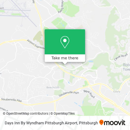 Mapa de Days Inn By Wyndham Pittsburgh Airport