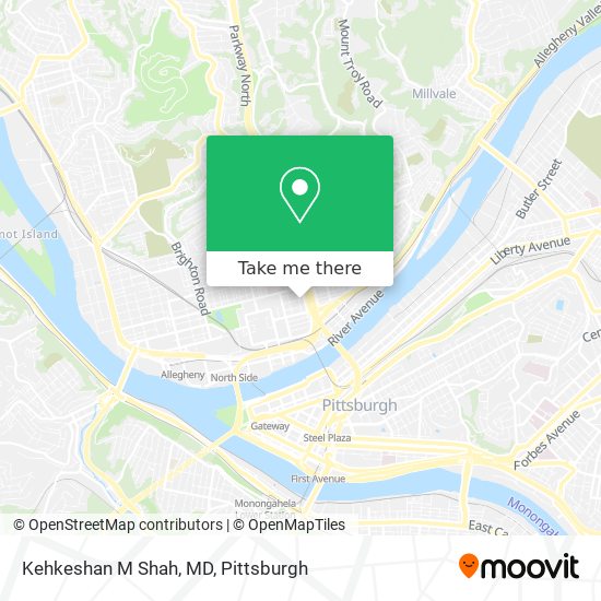 Kehkeshan M Shah, MD map