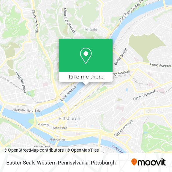 Easter Seals Western Pennsylvania map