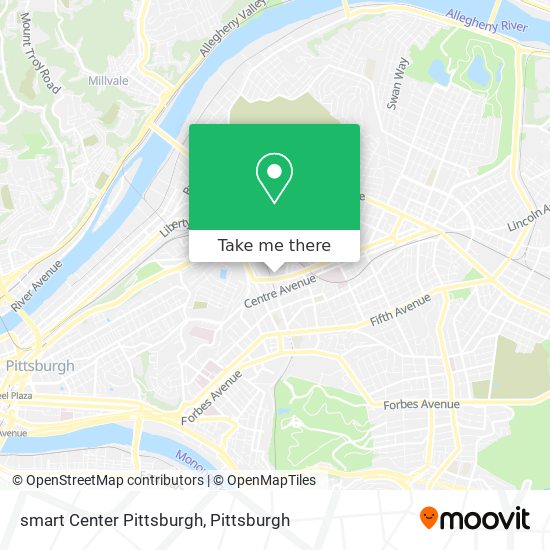 Mapa de smart Center Pittsburgh