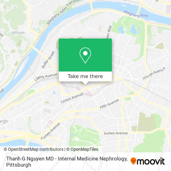 Mapa de Thanh G Nguyen MD - Internal Medicine Nephrology