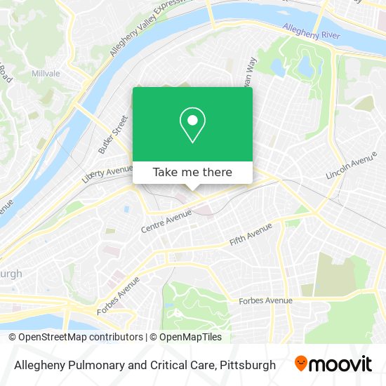 Mapa de Allegheny Pulmonary and Critical Care