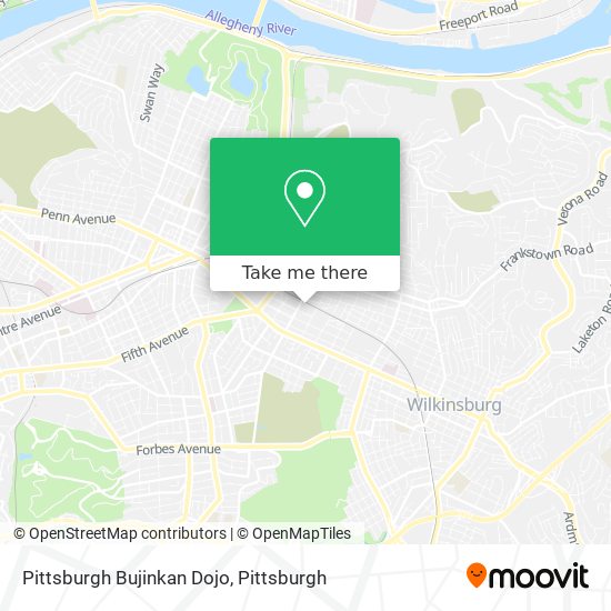 Mapa de Pittsburgh Bujinkan Dojo