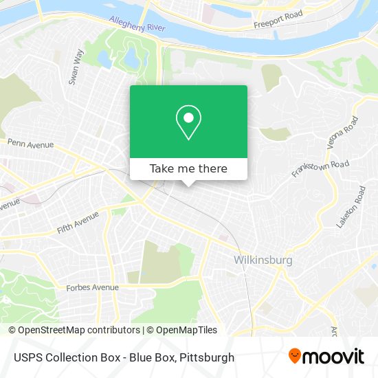 USPS Collection Box - Blue Box map