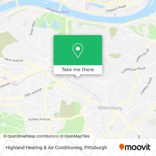 Highland Heating & Air Conditioning map