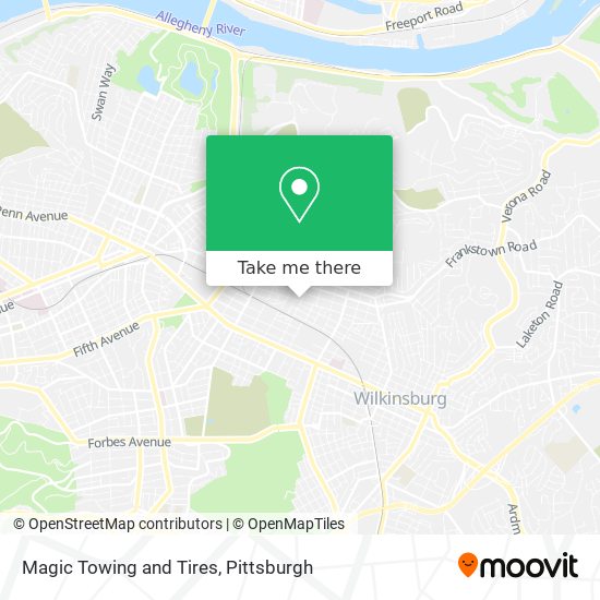 Magic Towing and Tires map