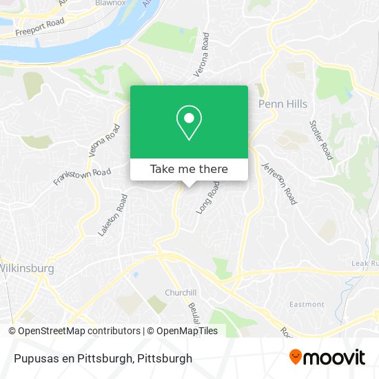 Mapa de Pupusas en Pittsburgh