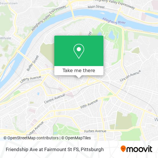 Friendship Ave at Fairmount St FS map