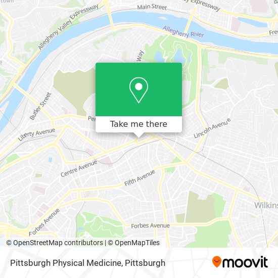 Pittsburgh Physical Medicine map