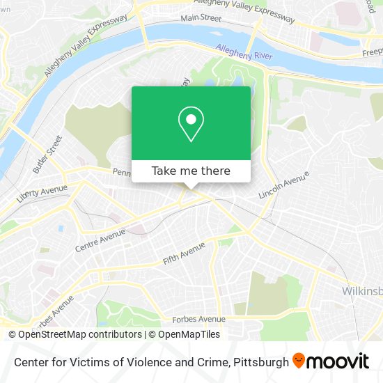 Mapa de Center for Victims of Violence and Crime